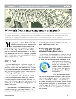 Why Cash Flow Is More Important Than Profit