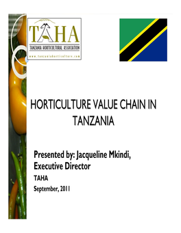 Horticulture Value Chain in Tanzania (TAHA)