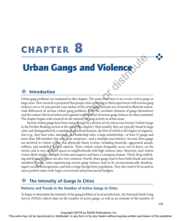 CHAPTER 8 Urban Gangs and Violence