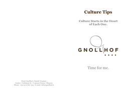 Culture Tips