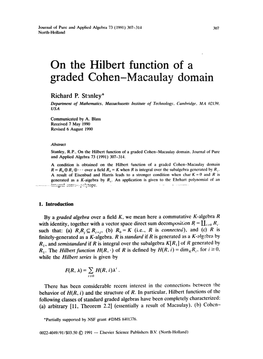 On the Hilbert Function of a Graded Cohen-Macaulay Domain