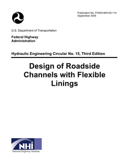 Design of Roadside Channels with Flexible Linings