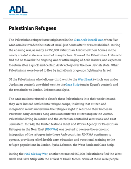 Palestinian Refugees