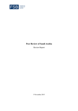 Saudi Arabia Peer Review Report