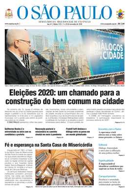 Eleições 2020: Um Chamado Para a Construção Do Bem Comum Na Cidade