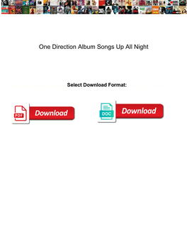 One Direction Album Songs up All Night