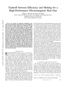 Tradeoff Between Efficiency and Melting for a High