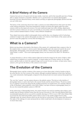 What Is a Camera?