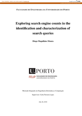 Exploring Search Engine Counts in the Identification and Characterization