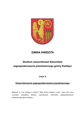 Studium Uwarunkowań I Kierunków Zagospodarowania Przestrzennego Gminy Kwidzyn