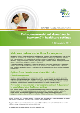 19-09-2016-RRA-Acinetobacter Baumannii-Europe