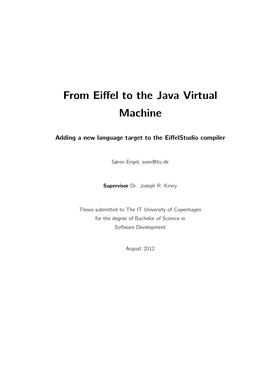 From Eiffel to the Java Virtual Machine