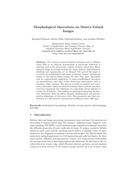 Morphological Operations on Matrix-Valued Images