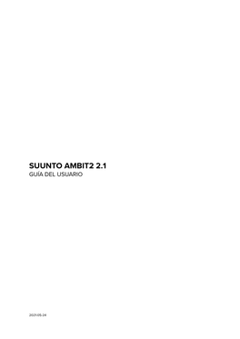 Suunto Ambit2 2.1 Guía Del Usuario