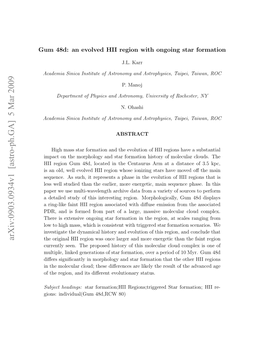 Gum 48D: an Evolved HII Region with Ongoing Star Formation