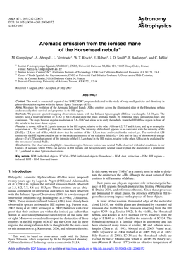 Aromatic Emission from the Ionised Mane of the Horsehead Nebula