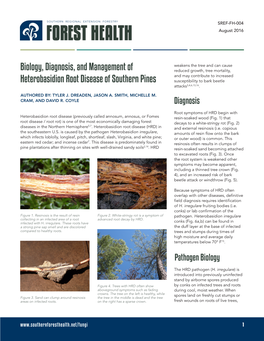 Biology, Diagnosis, and Management of Heterobasidion Root Disease Of