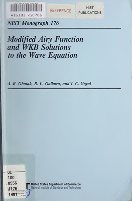 Modified Airy Function and WKB Solutions to the Wave Equation