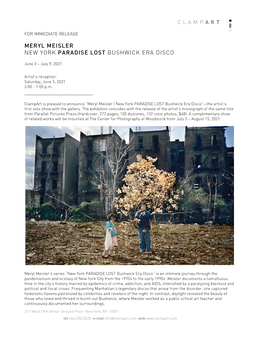 Meryl Meisler New York Paradise Lost Bushwick Era Disco