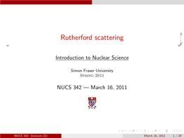 Rutherford Scattering