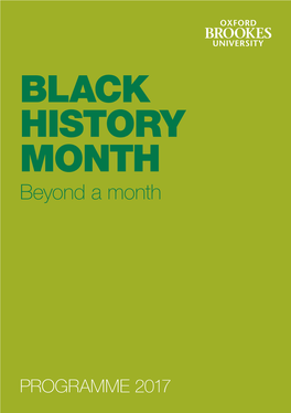 BLACK HISTORY MONTH Beyond a Month