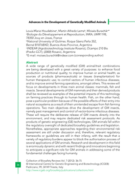 Advances in the Development of Genetically Modified Animals