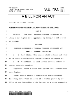 A Bill for an Act