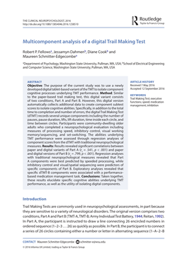 Multicomponent Analysis of a Digital Trail Making Test