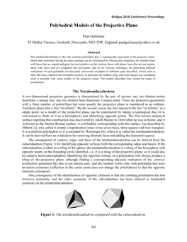Polyhedral Models of the Projective Plane