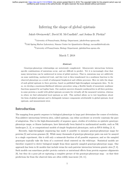 Inferring the Shape of Global Epistasis