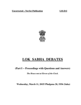 Lok Sabha Debates