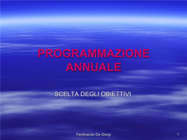 Programmazione Annuale