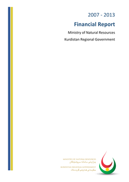 Financial Report Ministry of Natural Resources Kurdistan Regional Government