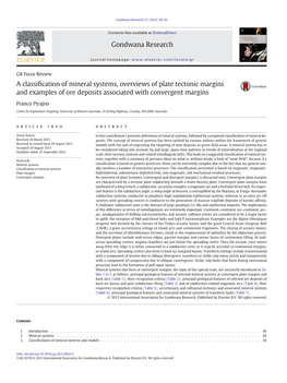 A Classification of Mineral Systems, Overviews of Plate Tectonic Margins