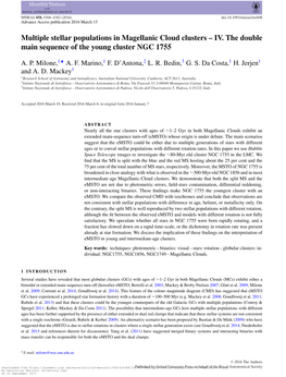 IV. the Double Main Sequence of the Young Cluster NGC 1755