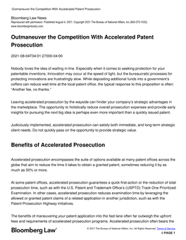 Outmaneuver the Competition with Accelerated Patent Prosecution