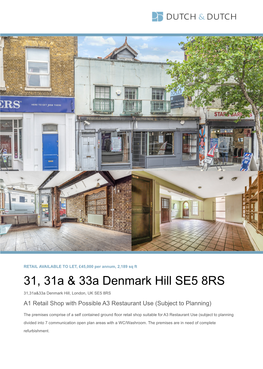 31, 31A & 33A Denmark Hill SE5