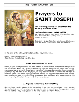 Prayers to SAINT JOSEPH