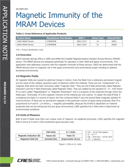 Magnetic Immunity of the MRAM Devices