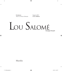 Lou Salomé Un’Introduzione