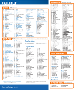 Cable Lineup