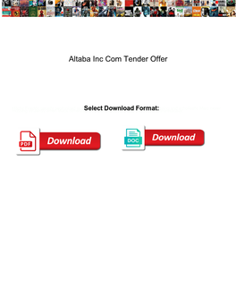 Altaba Inc Com Tender Offer