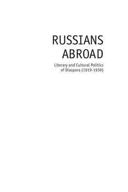 Russians Abroad-Gotovo.Indd