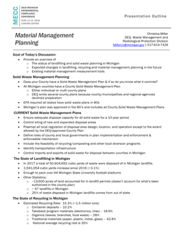 Materials Management Planning