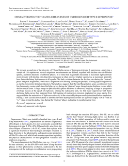 Characterizing the V-Band Light-Curves of Hydrogen-Rich Type Ii Supernovae∗