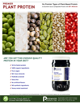 Premier Plant Protein