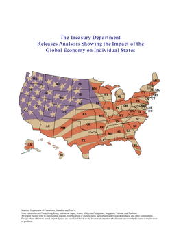 The Treasury Department Releases Analysis Showing the Impact of the Global Economy on Individual States