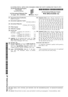 WO 2012/112524 A2 23 August 2012 (23.08.2012) P O P C T