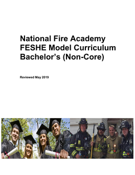 National Fire Academy FESHE Model Curriculum Bachelor's (Non-Core)