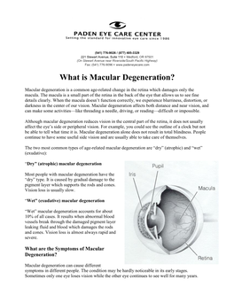 What Is Macular Degeneration?